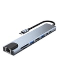 thumbnail image 1 of 4 / 8 In 1 USB 3.0 Hub For Laptop Adapter PC PD Char 8 Ports Dock Station Usb Multi-port Charging For Multiple Devices ,Multi-Device Charger, 1 of 6