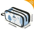 thumbnail image 4 of FORMRS Pencil Case with 3 Compartments Zipper Pouch, Elementary School Level and up, Simple Cartoon Snowmen, 4 of 8