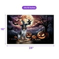 thumbnail image 5 of Spooky Halloween Night Witch English Setter Glowing Pumpkins Doormat Dog Lover Indoor Outdoor Welcome Mat - 12015, 5 of 5