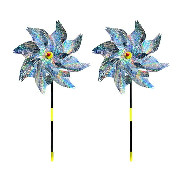 Reflective Pinwheels Extra Sparkly Pinwheels For Garden Decor Pinwheels For Kids Scare Birds Away From Garden Yard Patio Lawn Farm