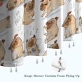 thumbnail image 6 of Cartoon Pug and Heart Shower Curtain 36"x72" ,Bathroom Decorative Shower Curtains Set with 12 Hooks,Modern Waterproof Washable Shower Curtain, 6 of 6