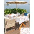 thumbnail image 5 of Outdoor Tablecloth with Umbrella Hole for Patio/Picnic/Party/Camping, Ocean Red Coral Waterproof Table Cloth Rectangle Table Cover Washable, Summer Coastal Starfish Conch Nautical (52"x 70"), 5 of 8