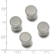 Rhodium Plated Round Shirt Stud