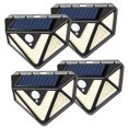 thumbnail image 1 of Luz solar para exteriores, versión mejorada 2020, luz solar con sensor de movimiento con función de alarma, 3 modos de iluminación, gran angular de 270°, luz de inundación solar impermeable IP65, para porche, patio, entrada (4 piezas) JM, 1 of 5