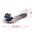 thumbnail image 5 of Fashionable Jelly Shoes Women Fish Mouth Bowknot Sandals Creative Summer Beach Footwear (Dark Blue Size 38 7US 4.5UK 38EU 9.432Inch), 5 of 5