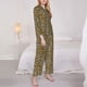 thumbnail image 3 of Fotbe Leopard Conjunto de Pijama de Manga Larga para Mujer con Estampado, Ropa de Dormir de 2 Piezas, Conjunto de Casa Suave y Cómodo con Bolsillos-Small, 3 of 7