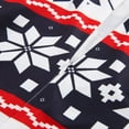 thumbnail image 4 of Ensemble de Pyjamas de Noël Assortis pour la Famille Flocon de Neige une-Pièce à Capuche à Fermeture Éclair pour Hommes Femmes Enfants, 4 of 6
