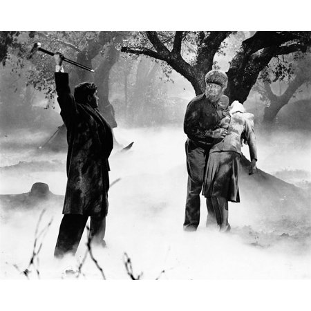 The Wolf Man 1941 Lon Chaney Jnr holds Evelyn Ankers in woods 8x10 inch photo