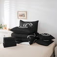 thumbnail image 4 of Erosebridal Kawaii Initial Letter Bedding Twin Size, Monogrammed C Bed in a Bag Twin size, Cool Ribbon Cow Reversible Bed Set, Ultra Soft Bedroom Decoration, 7pcs, 4 of 6