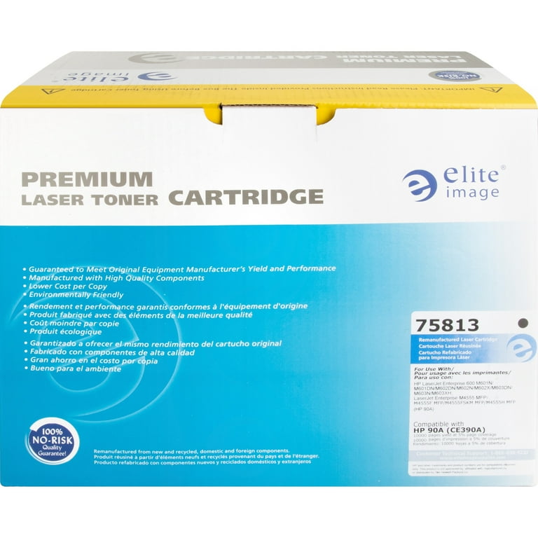 Elite Image Remanufactured Toner Cartridge - Alternative for HP 90A (CE390A) - Laser - 10000 Pages - Black - 1 Each Elite Image Remanufactured Toner Cartridge - Alternative for HP 90A (CE390A) - Laser - 10000 Pages - Black - 1 Each