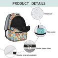 thumbnail image 4 of Pioneer Flower Floral Print Pattern Backpack for School, Cute School Bag with Adjustable Shoulder Straps and Padded Back, 15.3"x11"x7.1", 4 of 5