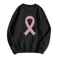 thumbnail image 4 of KHONTS Women Cancer Sweatshirt Sequin Cancer Awareness Long Sleeve Casual Fall Crewneck Pullover Sweatshirts Black L, 4 of 4