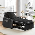 thumbnail image 2 of Aukfa Convertible Sleeper Chair Bed with USB Port, Cup Holder and Swivel Phone Holder, Pull Out Sofa Chair for Living Room/Bedroom/Small Space, Black, 2 of 8