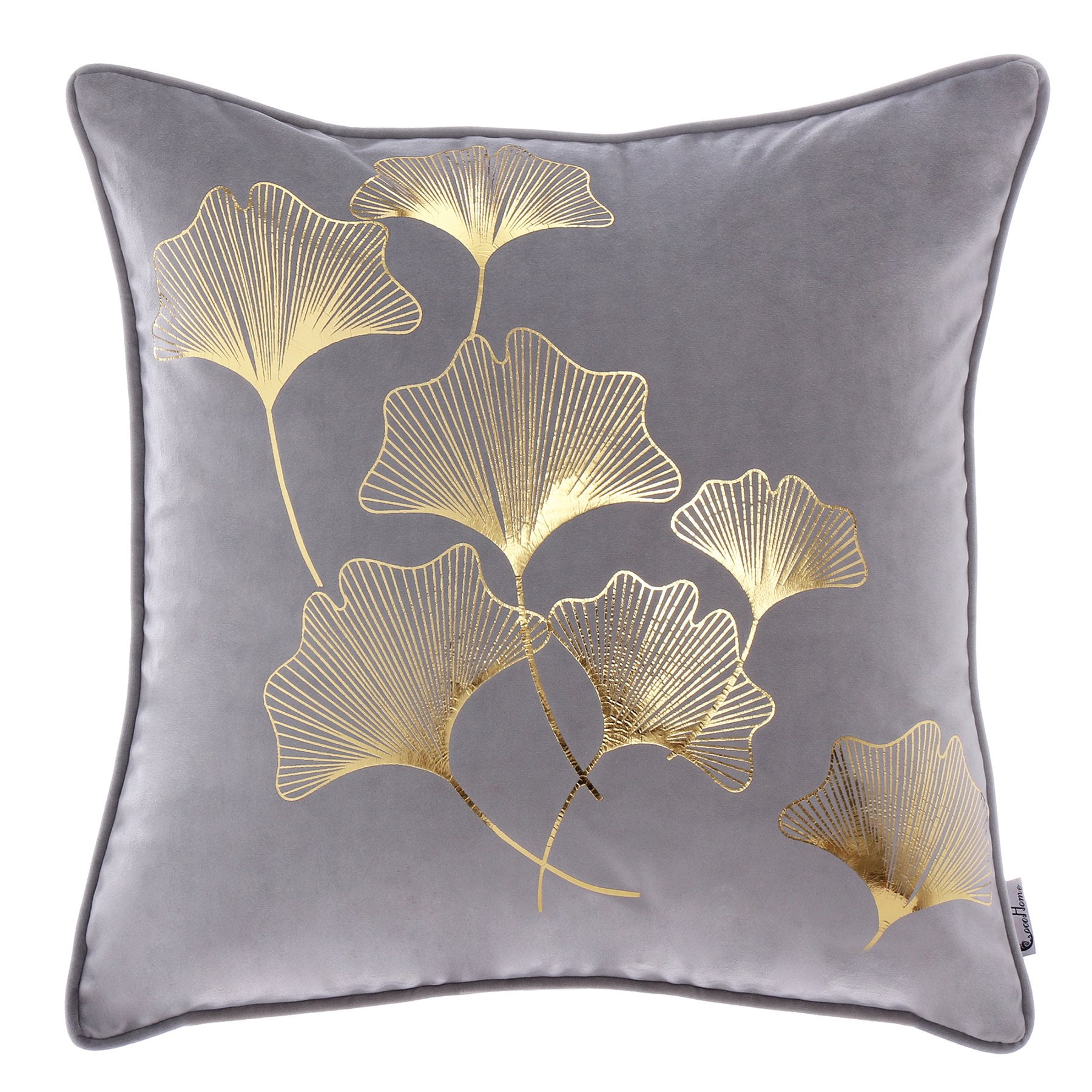 Ginkgo Leaf Floral Ornament pillow Cushion , Gray - Walmart.com ...