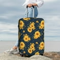 thumbnail image 3 of Lsque Blue Striped Sunflower A Printed Luggage Cover, Travel Luggage Protector,Scratch and Dirt Resistant, Fits 18-32 Inch Luggage - Large, 3 of 9