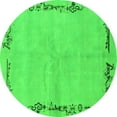 thumbnail image 1 of Ahgly Company Indoor Round Abstract Green Modern Area Rugs, 6' Round, 1 of 4