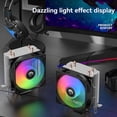 thumbnail image 3 of 2X Radiador de Aire de Refrigeración por Doble Tubo de A200 Radiador de CPU Silencioso Multiplataforma Enfriador de CPU con Ventilador Silencioso RGB de 92 mm, 3 of 5