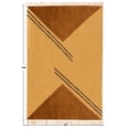 thumbnail image 3 of Casavani Handmade Brown Cotton Dhurrie Square Dining Room Carpets Home Decor Kilim 7x7 feet, 3 of 7