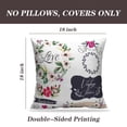 thumbnail image 2 of LALILO Throw Pillow Covers Flowers Leaves And Flowers Art Paisley Art Art Cushion Cover 18" x 18", 2 Pack, 2 of 6