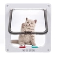 thumbnail image 1 of LUCKZON Rabat pour Chat Rabat Magnétique pour Chat avec Verrou Rotatif à 4 Sens pour Chats (S : 19 x 20 x 2,1 cm, Blanc), 1 of 1