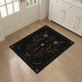 thumbnail image 3 of ODIKA 3'x5' Washable Accent Rug Black Gold Celestial Elegance Decorative Design Ornate Botanical and Astronomical Motifs for Bedside, Nursery Room, Pet Friendly & Non-Shedding, 3 of 7