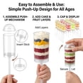 thumbnail image 5 of 16 Pcs Cake Push Pop Containers Set - Clear Push-Up Cake Shooters with Lids & 4mm Heavy-Duty Acrylic Display Stand - Food-Grade Reusable Dessert Holders for Birthday, Wedding & Party, 5 of 7