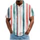 thumbnail image 2 of Blusa y camisa de manga corta con cuello vuelto para hombre, informal, de moda, de color liso, con botones, solapa y hebilla de gancho, camiseta de manga corta de poliéster para hombre., 2 of 5