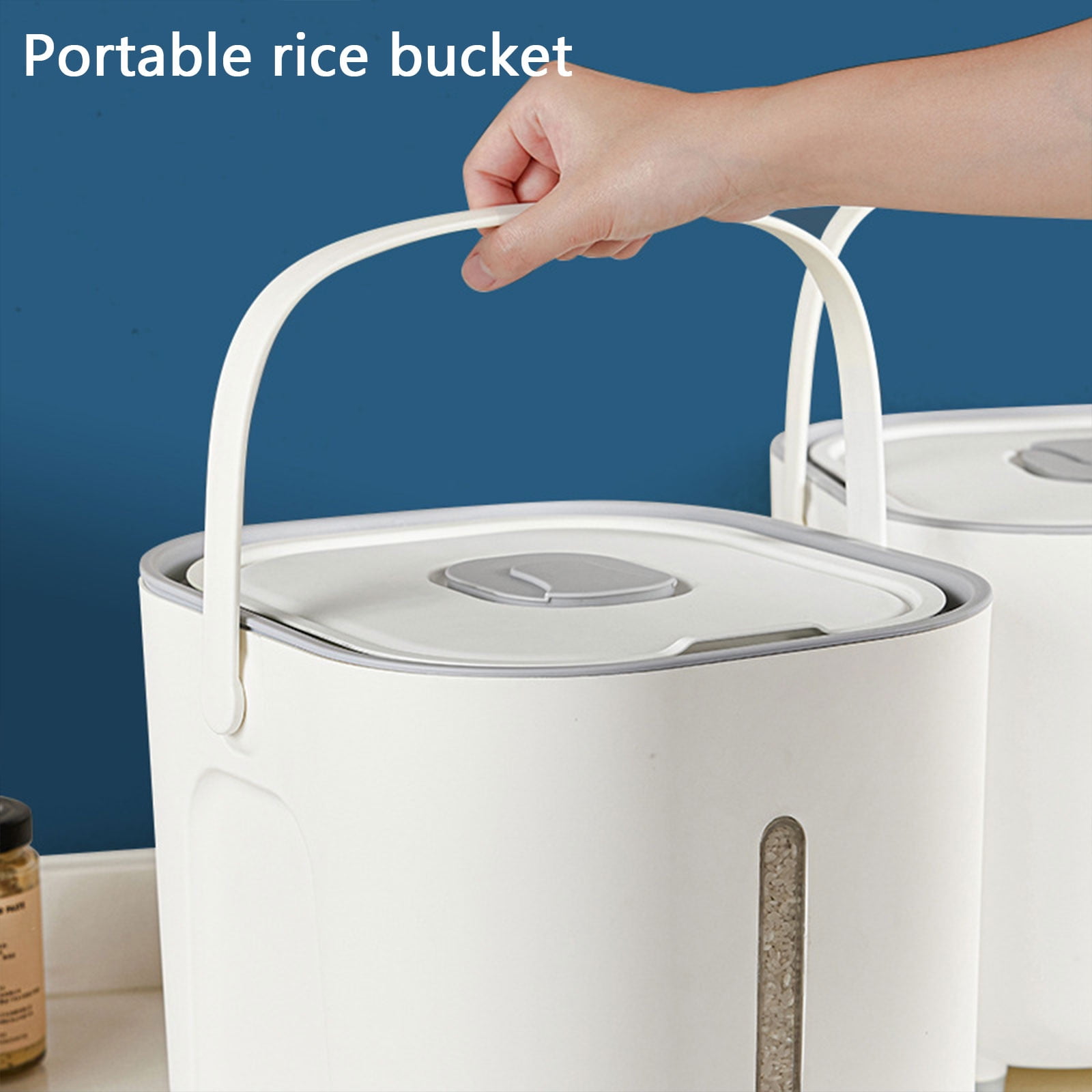 Large Food Containers, 20lb Storage Bins with Lids & Scooper, BPA Free Airtight Kitchen Containers to Store Dry Food, Cat/Dog Container