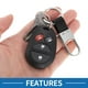 thumbnail image 4 of Llavero de coche Unique Bargains, llavero universal con anillo para llaves de control remoto, cuero, aleación de zinc, tono plateado, negro, 2 piezas, 4 of 6
