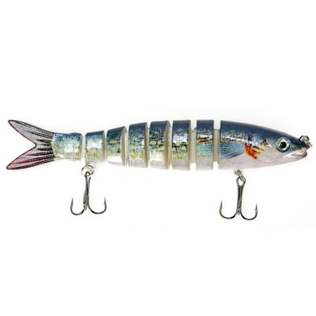 BETOR 13.5cm/18.5g 8 Segment Fishing Lure Swimbait Slow Sinking Fishing Bait 13.5 cm 18.5 g Blue
