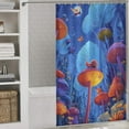 thumbnail image 3 of Mushroom Butterfly Flower Shower Curtain for Bathroom Bath Curtain Polyester Fabric Waterproof Bathroom Curtain with 12 Hooks, 3 of 7