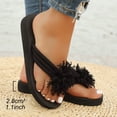 thumbnail image 7 of Ramiter Beach Sandals for Woman Flip Flops for Women, Pillow Soft Recovery Thong Sandals Slippers, Summer Beach Shoes with Arch Support Black,6.5, 7 of 7