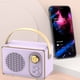 thumbnail image 5 of Altavoces estéreo inalámbricos retro, altavoces portátiles Bluetooth vintage con sonido potente, 5 of 7