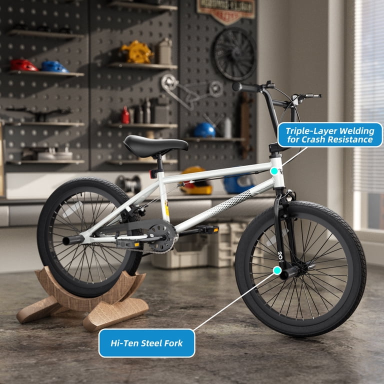 korimefa, Kids BMX Bike, 18 or 20 inch, Adjustable Seat and