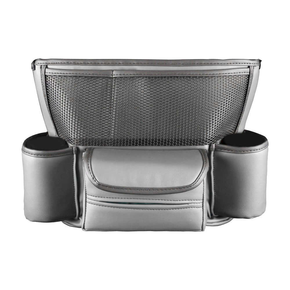 Gecheer Car Storage Bag Center Console Storage Organizer Front Seat Leather Barrier Handbag