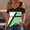 Green, variant on ALLLIST Cold Shoulder Women's Tops Short Sleeve V-Neck Blouses Color Block Casual Blue Shirts for Women
