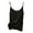 Black, variant on Women Solid Color V Neck Thin Strap Camisole Sleeveless Fitted Vest Tank Top For Women For Innerwear Layering Black，L