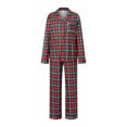 thumbnail image 2 of Christmas Family Matching Pajamas Set Plaid Long Sleeve Tops and Pants 2PCS Sleepwear Set, 2 of 10