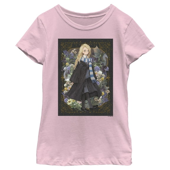 Girl's Harry Potter Fantasy Luna Lovegood Graphic Tee Light Pink Large