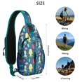 thumbnail image 4 of Crossbody Sling Backpack for Women Men Colorful Cephalopods in Ocean Shoulder Sling Crossbody Casual Chest Bag for Travel Sports Running Hiking, 4 of 5