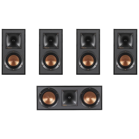Paquete de parlantes para cine en casa Klipsch R-41M y R-52C negro