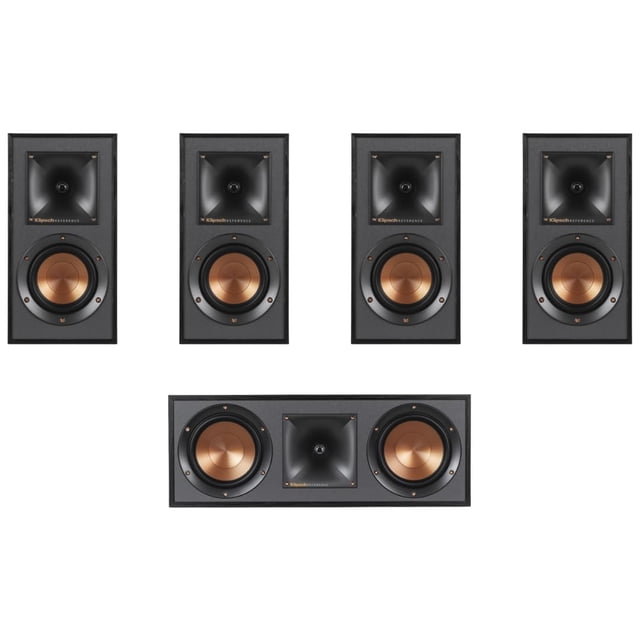 Paquete de parlantes para cine en casa Klipsch R-41M y R-52C negro