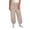 Beige, variant on SHTXOZHI Corduroy Print Pants For Girls Elastic Waist Loose Casual Bottoms Warm Breathable Elastic Cuffed Jogger Pants