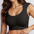 thumbnail image 2 of Bras for Women,Seamless T-Shirt Underwire Bra Full Coverage Smoothing Comfort Daily Wear with Removable Padded Straps and Side Support,Sports Bras for Women,Black,L, 2 of 4