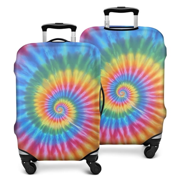 Rainbow Tie Dye Mandala Pattern Luggage Cover Fashion Suitcase Cover Baggage Covers Fit 25-28 Inch Luggage (Go Travel)