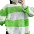 thumbnail image 3 of Fortune Femmes Pulls Amples Sweat-Shirt en Tricot à Manches Longues Déchirés Tops, 3 of 9