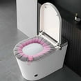 thumbnail image 6 of Winter Toilet Seat Cover with Handle | Soft Thickened Knitted Fabric | Full Surround Elongated Design | Washable & Easy to Install | Toilet Lid Covers for Round & Rectangular Toilets, 6 of 6