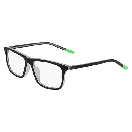 Image of Nike 5541 Full Rim Square Matte Black/Electric Green Eyeglasses