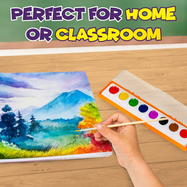 Creative Kids Bulk Watercolor Paint Classroom Classpack Sets – 40
