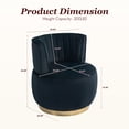 thumbnail image 2 of MOONMISS 360° Swivel Barrel Accent Chairs, Round Armchairs with Wide Upholstered, for Living Room, Bedroom, Black, 2 of 8